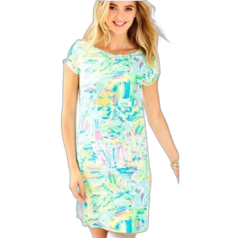 Lilly Pulitzer Short Sleeve Marlowe Dress Size XS Multicolor Sea Salt Sun Print